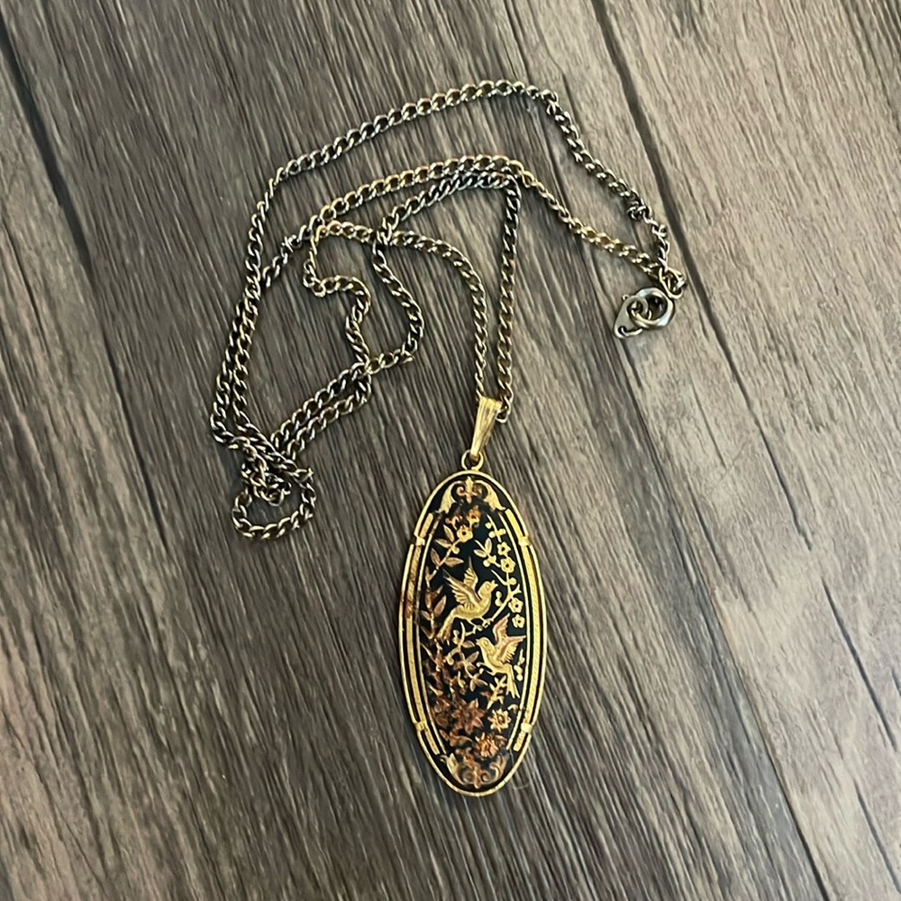 Vintage damascene necklace